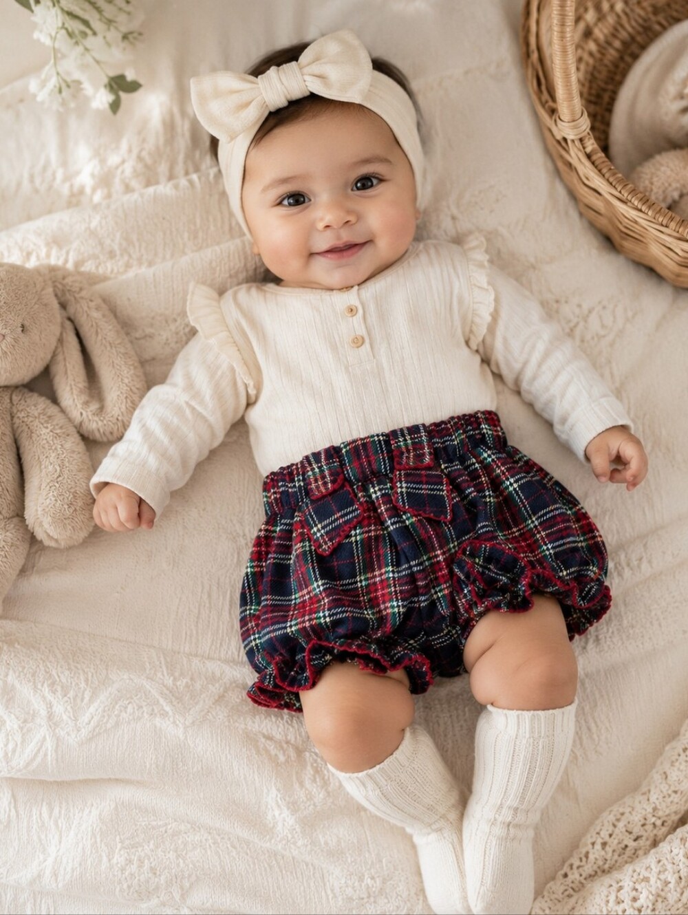 TBBC The Beaufort Bonnet Company Natalie Knickers Plaid Bloomers 0-6M NWT